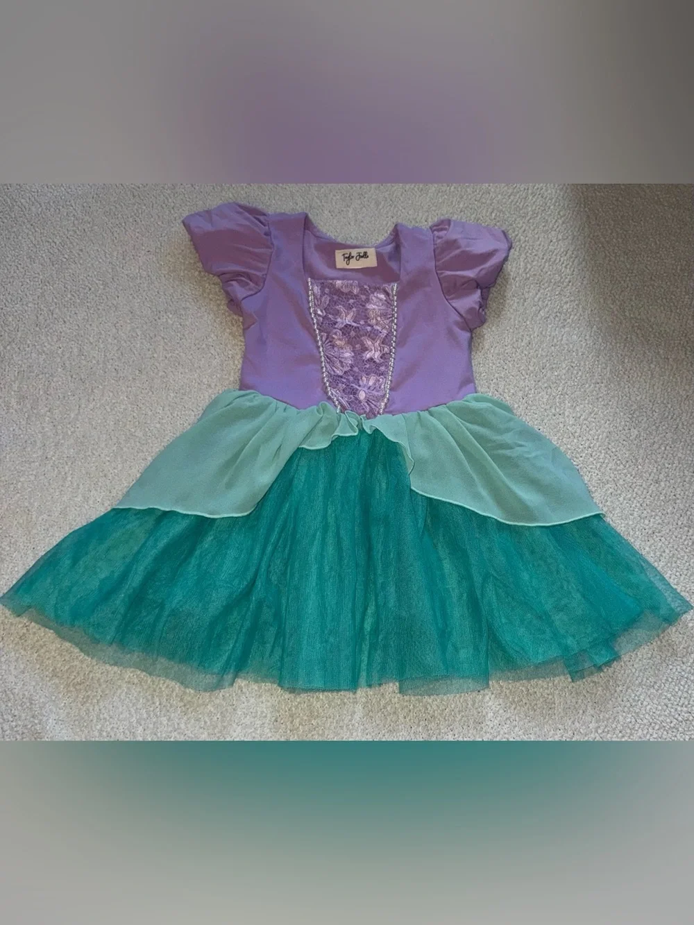 Taylor Joelle Disney Ariel Little Mermaid Tutu Dress Size 4